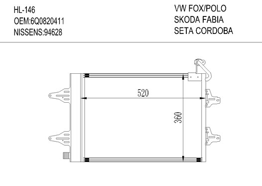 一汽-大众奥迪HL-146 VW FOX/POLO/SKODA FABIA/SETA CORDOBA